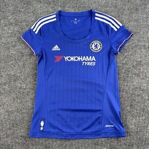 Chelsea FC Jersey Womens Small Blue Soccer Yokohama Tyres Adidas Wipro